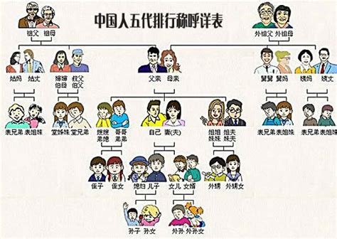 祖父母是誰|中国人亲戚关系图表